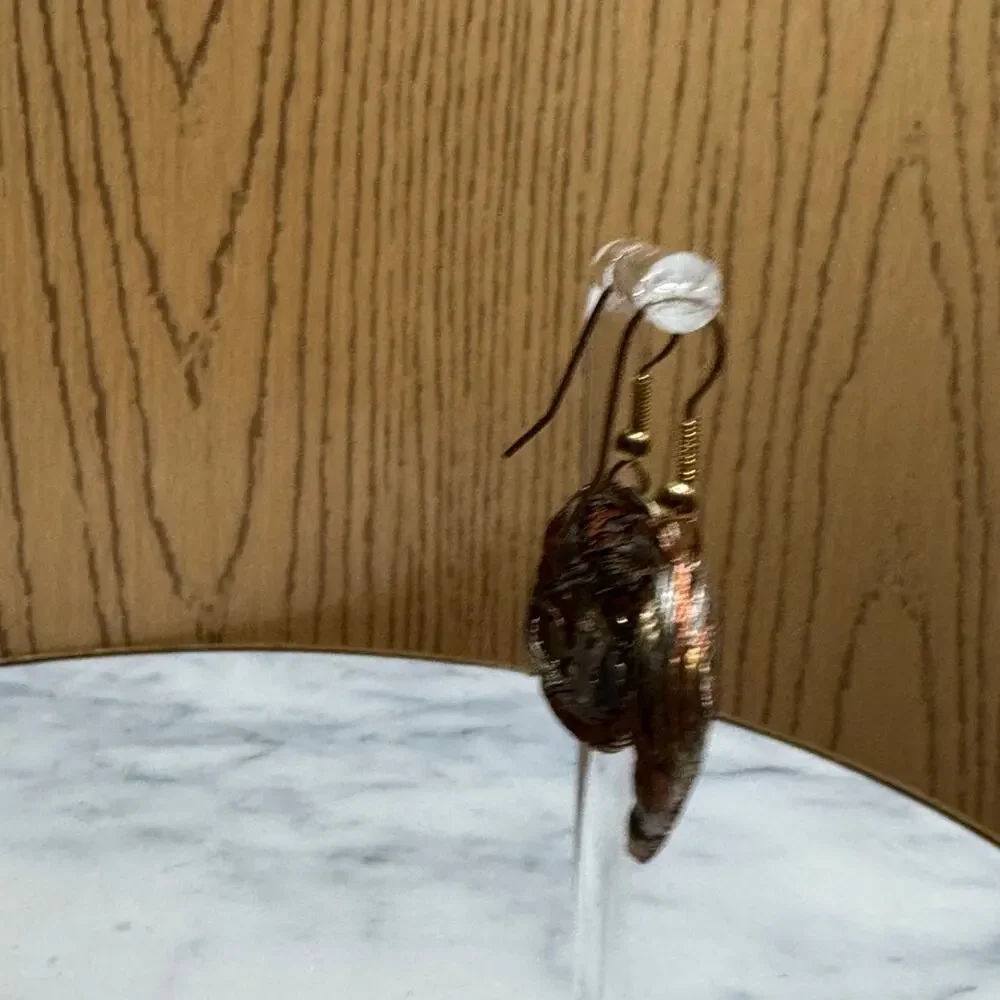 Vintage metal Earrings unique